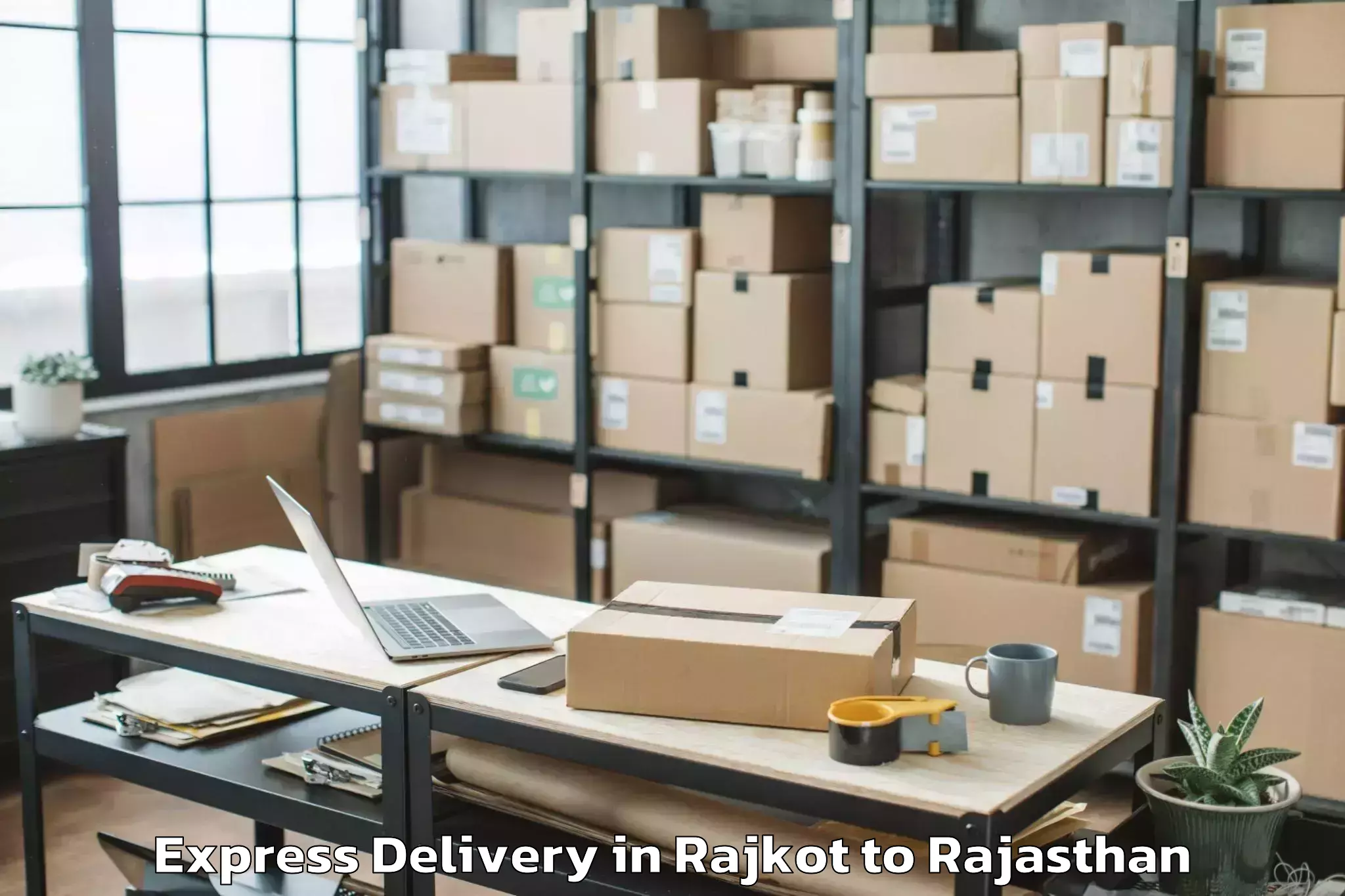 Book Rajkot to Jamwa Ramgarh Express Delivery